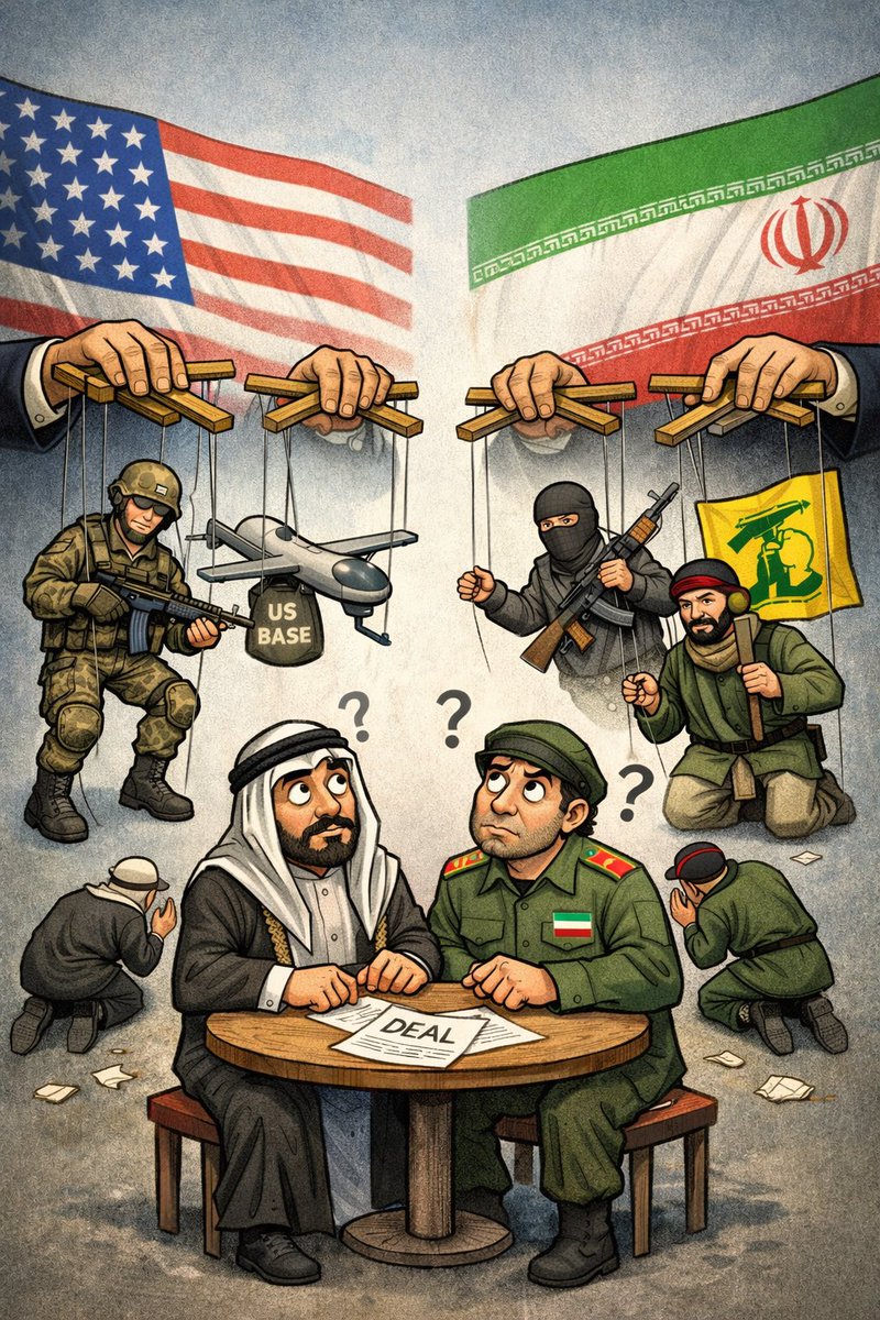 mahmod_IQ's tweet photo. بين الولايات المتحدة وإيران لم يهمل العرب بل قدموا أنفسهم بخفة كأدوات جاهزة للاستعمال يتباهون بالقرب من اللاعب الكبير بينما لا يملكون حتى قرارهم ومن يعتاد السير خلف غيره لا يستغرب أن يساق بدل أن يقود 

عن المفاوضات اتحدث لا احد يحسب دور التابعين والحلفاء والصغار والتبعية للاثنين https://t.co/R4qPCfSP4W