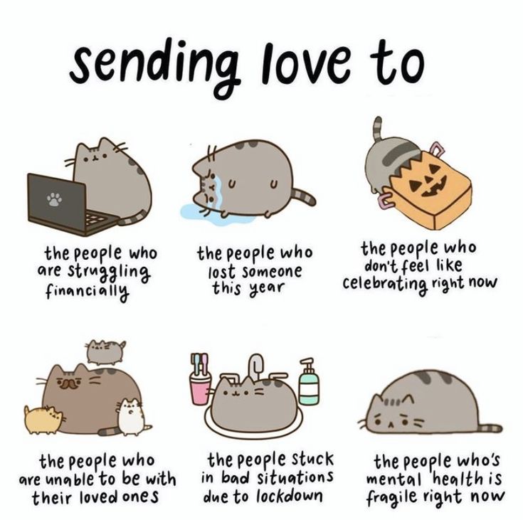 Pusheen parody account tweet media