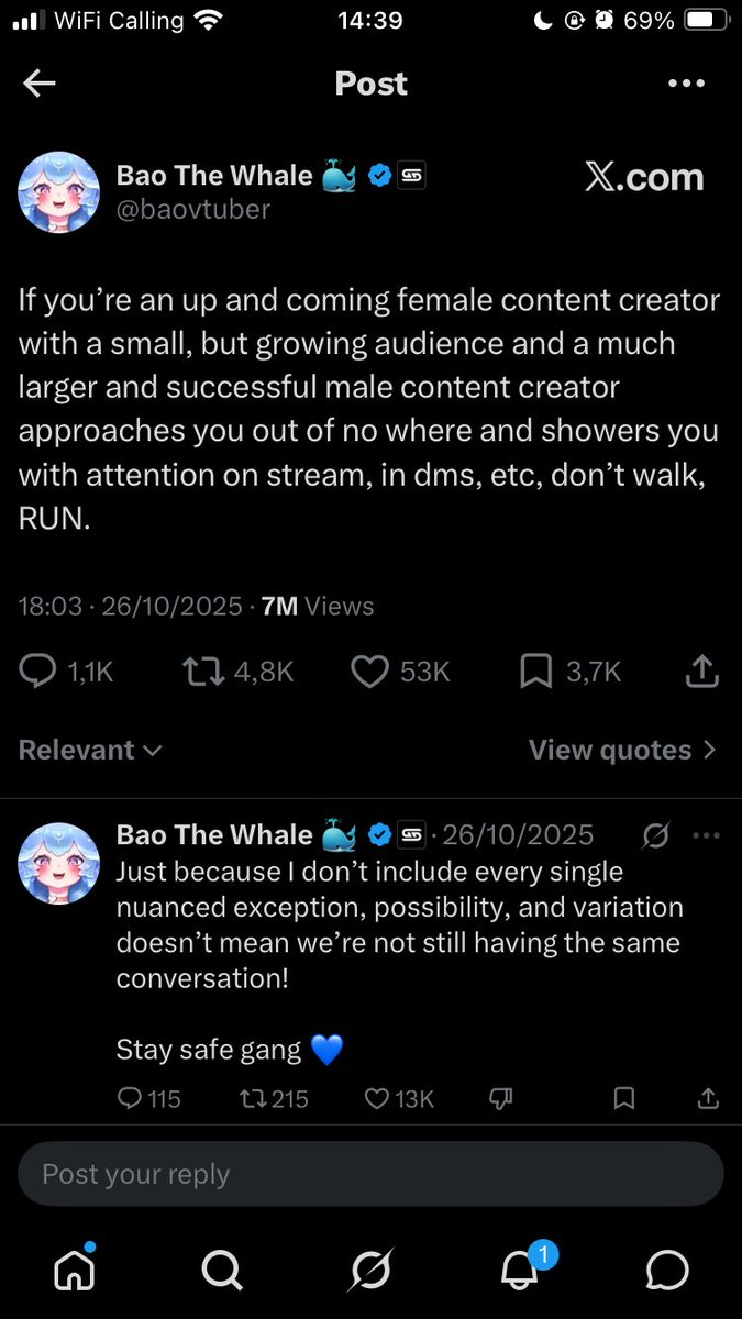 For those saying or claiming Bao’s statement wasn’t generalising and ...