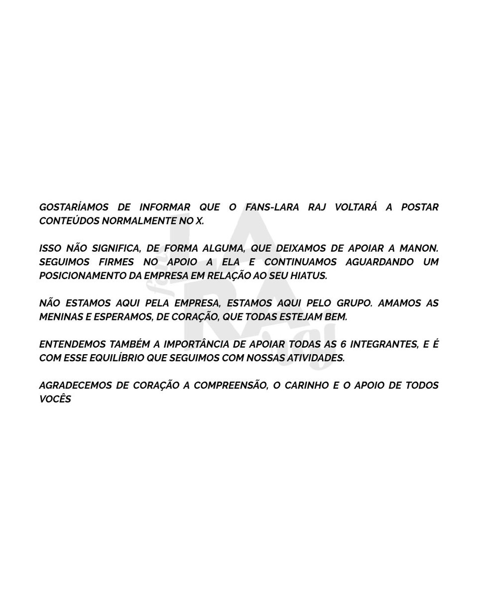 FANS-LARA RAJ 🇧🇷 🗝️ tweet media