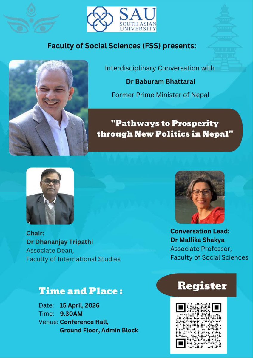 Looking forward to enlightening intellectual discourses at ITM University,Gwalior (April 14) and South Asian University , New Delhi (April 15) .

केही सिक्ने र केही सिकाउने लक्ष्य सहित भारतको ग्वालियरस्थित ITM University (अप्रिल १४) र दिल्लीस्थित South Asian Universiry (अप्रिल