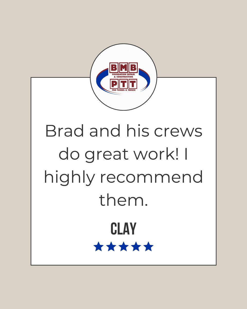 bmbconstruction's tweet image. Today we're highlighting one of our amazing clients, thank you!

📞 Call us at (817) 887-9014
🌐 Schedule your free estimate today: bmbdfw.com/contact 

#BMBConstruction #FoundationRepair #TexasHomes #LifetimeWarranty