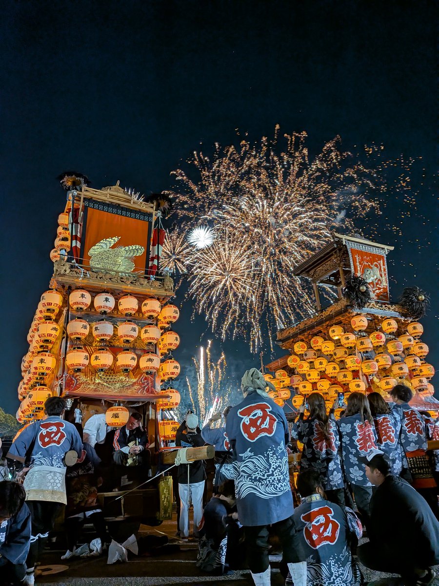 半田のお祭り
花火を見てきました☆
 #岩滑  #南吉祭  #山車  #祭り