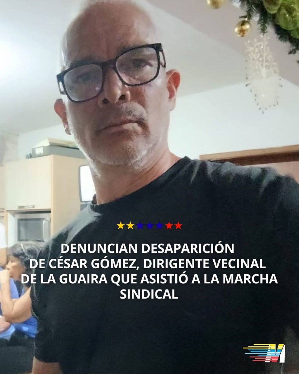 #11Abr #Venezuela #DDHH #Desaparición
Familiares denunciaron la desaparición del dirigente vecinal César Gómez tras asistir a una protesta laboral en Caracas; hasta ahora se desconoce su paradero. - <a href="/mc/">Matt Croydon</a>.venezolanosenelmundo vía Instagram.