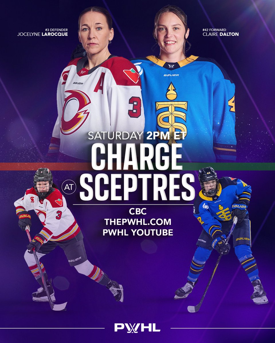 thepwhlofficial's tweet image. Start your weekend off right 🤩

Watch New York take on Minnesota at 1PM ET, followed by Ottawa facing Toronto at 2PM ET, and Montreal taking on Boston at TD GARDEN at 7PM ET!

NY/MIN
📺 New York: MSG2, My9
📺 Minnesota: FanDuel Sports Network North, Fox9+
📺 Canada: Sportsnet