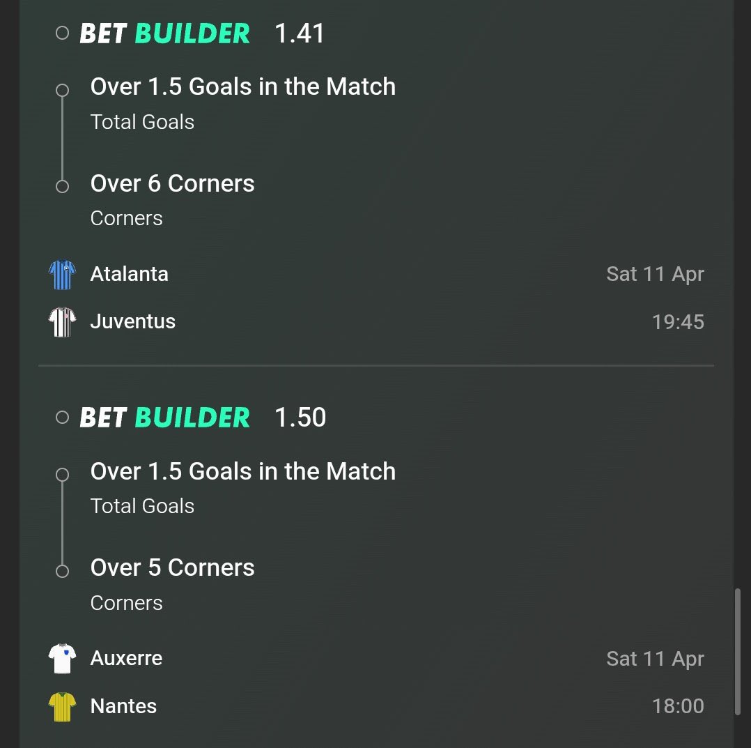 😍 £40 CASH GIVEAWAY!!!

I’m backing this bet builder on Bet365 today and if it wins I’ll give away £20 to anyone who RTs this or likes it.  

Come on, click the link in reply to join my free Telegram channel!
