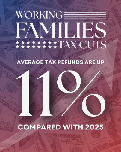 HouseGOP's tweet image. Refunds are 11% BIGGER this year. That’s hundreds of dollars back in the pockets of hardworking Americans. 📈

We’re cutting the red tape and ensuring you keep more of your paycheck. It’s that simple.