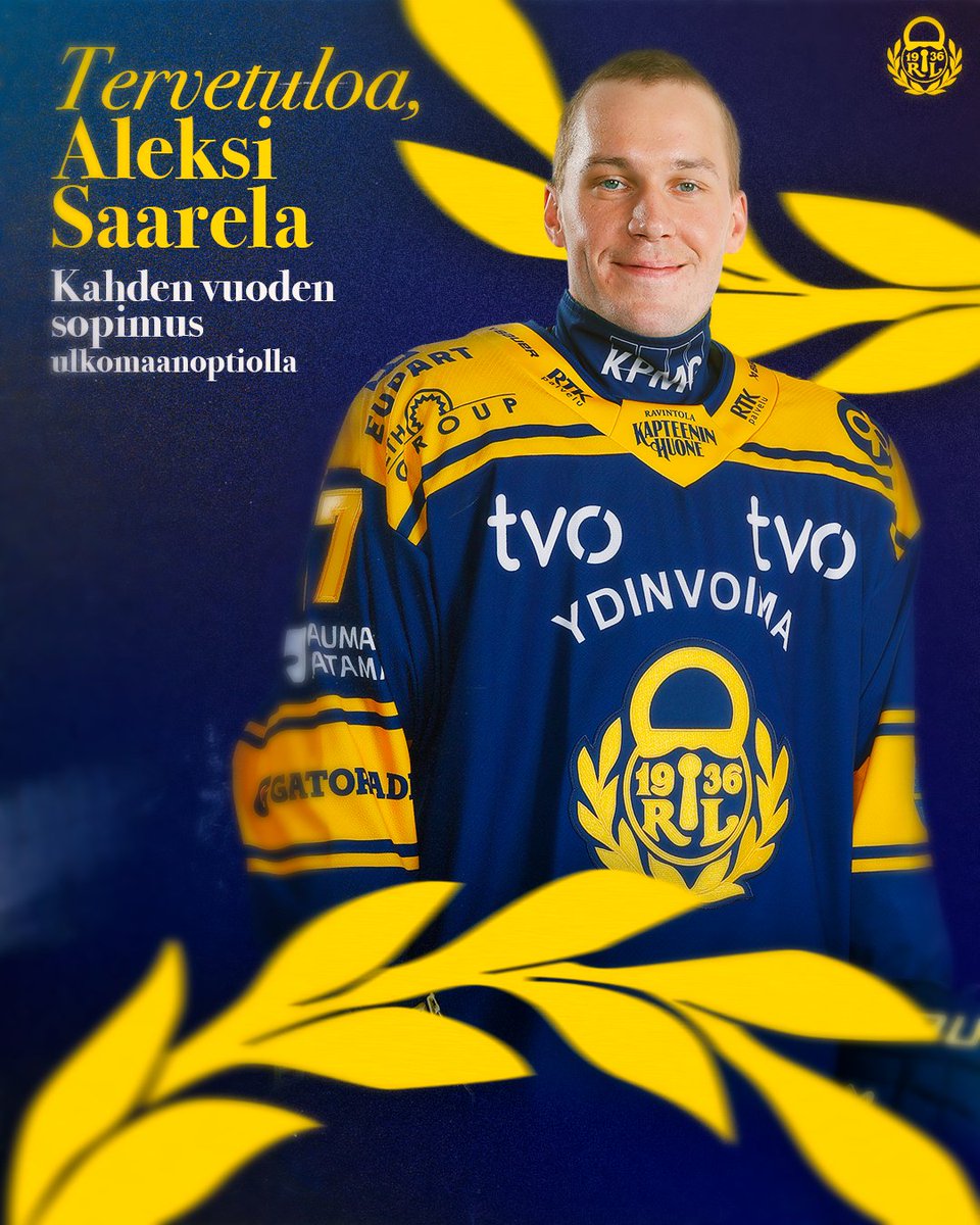 TeamRaumanLukko's tweet photo. #𝟖𝟕 𝐨𝐧 𝐭𝐮𝐥𝐥𝐮𝐭 𝐤𝐨𝐭𝐢𝐢𝐧.

Aleksi Saarela on tehnyt Lukon kanssa kahden vuoden sopimuksen, joka pitää sisällään ulkomaanoption jälkimmäiselle vuodelle.

– Ei ole yhtä tai kahta asiaa, mitä odottaisin eniten tässä kohtaa; ihan kokonaisuudessaan se, että saa taas pelata itselle todella rakkaassa seurassa ja kantaa Lukko-paitaa joka päivä ylpeänä, ovat sellaisia asioita, mitä olen odottanut paljon, Saarela kertoo innoissaan.

Lue lisää Aleksin ja Lukon urheilujohtaja Sahlstedtin kommentteja ➡️ https://t.co/MKfM89P4C6

#Lukko #Liiga