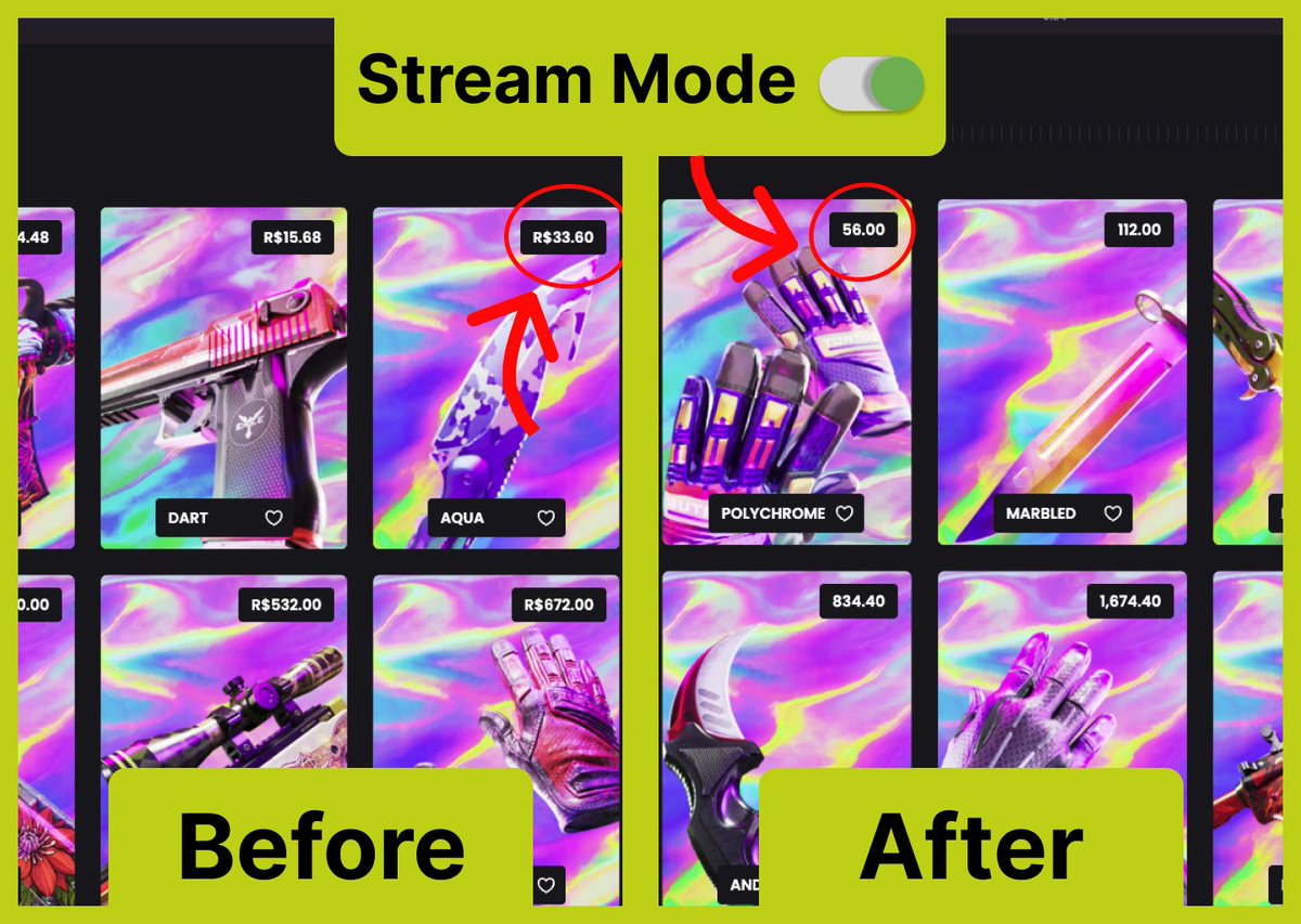 RollViewer's tweet photo. Avoid YouTube Strikes on your skin streams! 🛡️

My Stream Mode for KeyDrop hides all monetary values with one click. Keep your channel safe and professional.

🔐 Strike Protection ✅ Easy to use 🔗 https://t.co/qlViU4iAdm
#CS2 #KeyDrop #YouTubeStrikes https://t.co/jFPptlIZRa