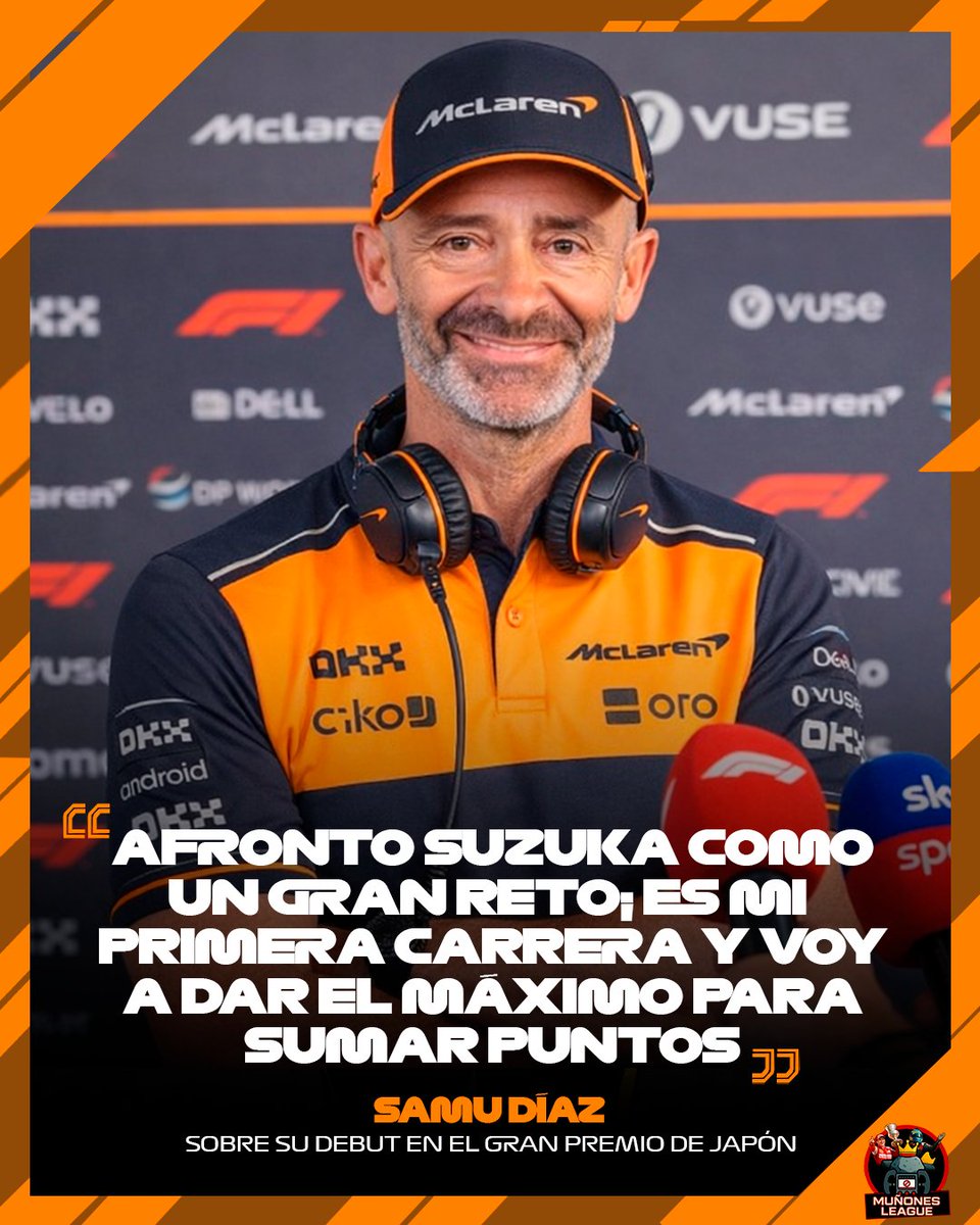 🎙️ DAZN ha hablado con Samu Díaz antes de su debut con McLaren en Suzuka:

Buen ambiente en el equipo, confianza en el trabajo conjunto y un objetivo claro desde el inicio.

Turno de demostrarlo en pista 👀👇