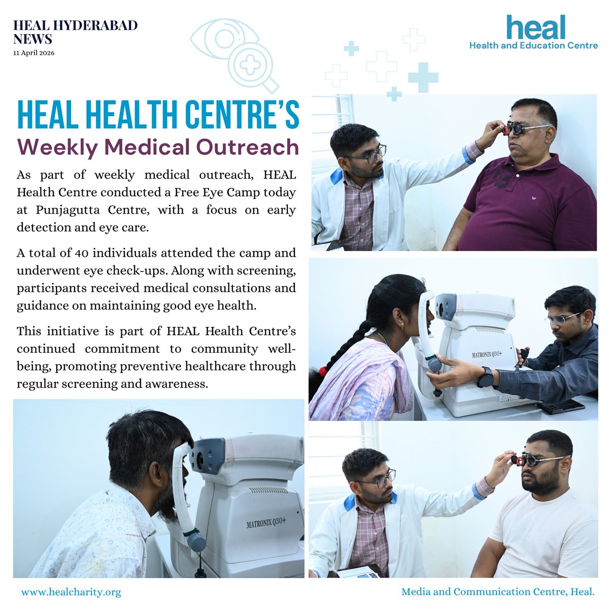 Heal_Paradise's tweet image. HEAL Health Centre’s Weekly Medical Outreach

#EyeCheckup #FreeEyeCamp #EyeCamp #healthcare #FreeMedicalCamp #FreeMedicalCheckup #healhospital #healhealthandeducation #HEAL #healcharity #healhealthcentre #healhealthcentrehyderabad