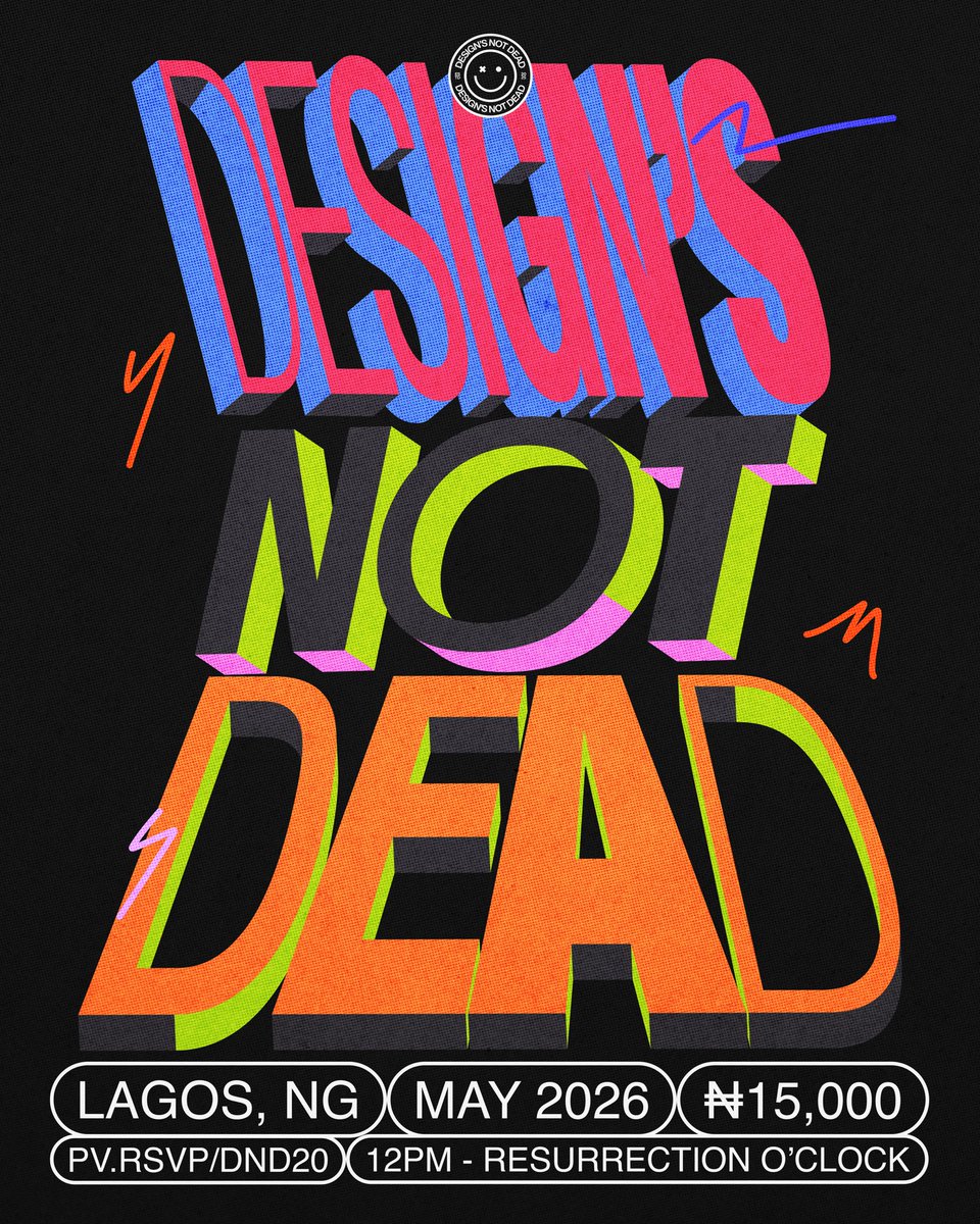 designisnotdead's tweet photo. Announcing DND 2.0, cause the first time was so nice, we had to do it twice.
Early Bird Tickets start at 15,000; for the first 20 people. We can’t wait to share this experience with you again.
Tap in, tell your friends. 🙂��️
Tickets link in bio.
#designisnotdead #dnd2 https://t.co/ydlldFGqMK