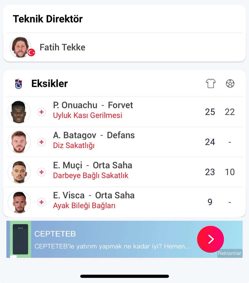 Eksiklerimize bak, kahvehaneden 7 tane adam al 11’e tamamla ligi 5.bitirir :)