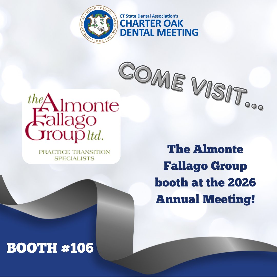 CtStateDental's tweet photo. Don't miss the Almonte Fallago Group at booth 106!
#CSDA #CSDA2026 #CharterOakDentalMeeting https://t.co/Ao7lqyDZPP
