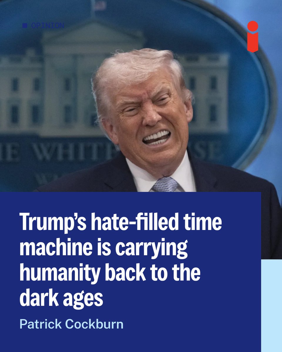 theipaper's tweet photo. Opinion | 'The Donald Trump time machine fuelled by hatred, violence and lies is carrying humanity back to the dark ages with terrifying speed,' writes Patrick Cockburn 

https://t.co/ijKOiCZfFy https://t.co/MiraRtUZS6