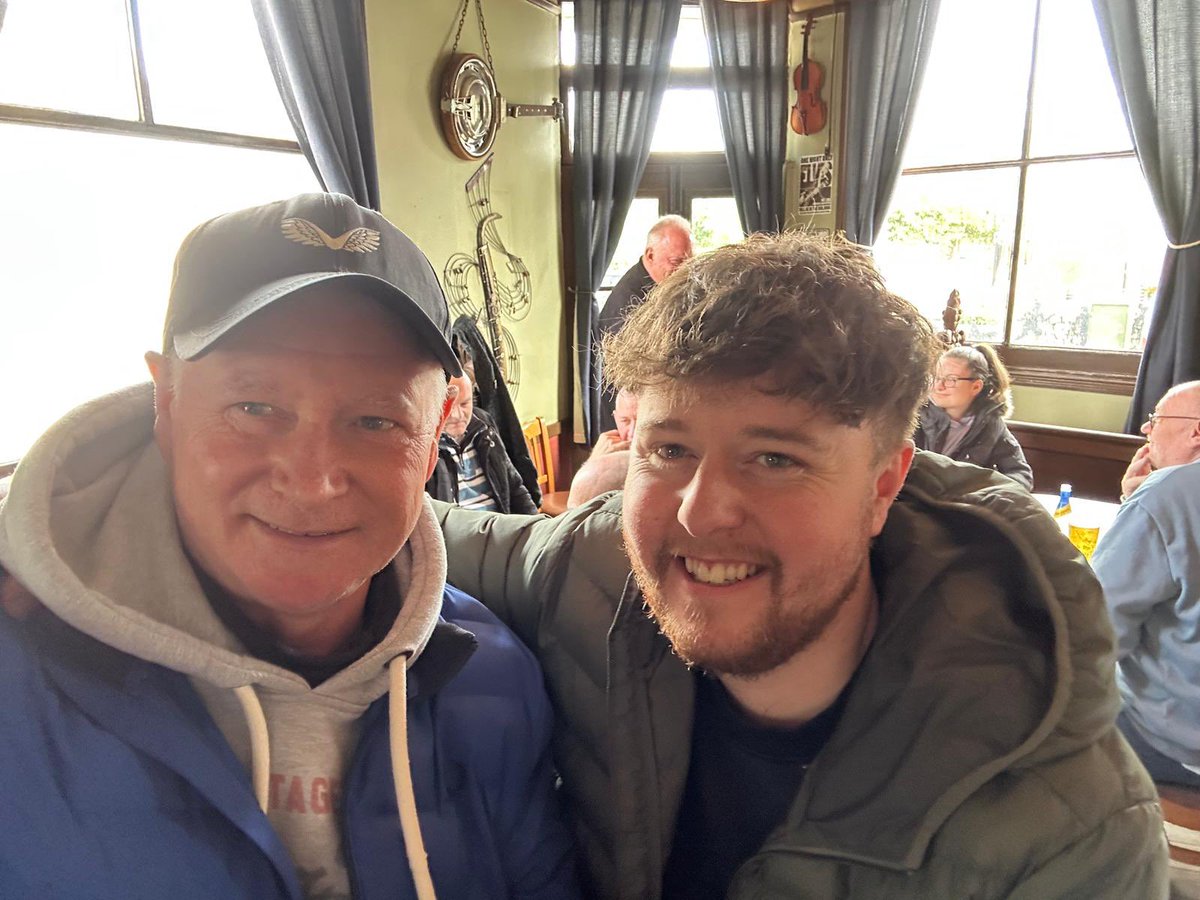 Cambridge away with my old man and best mate, this feels big, Come On You Pies #notts