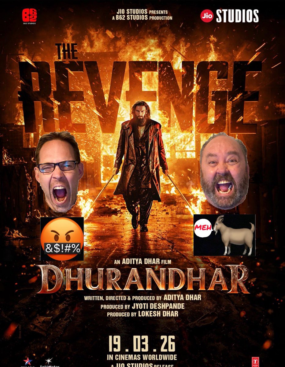 filmrageyyc's tweet image. An hours worth of editing may have made this better, but no promise there 😉
Ep 343
In cinema 
#dhurandhartherevenge 

👂👇 #listen  time stamp: 43:25
open.spotify.com/episode/1cwDGV…

🤬 👀👂👇
 filmrageyyc.com