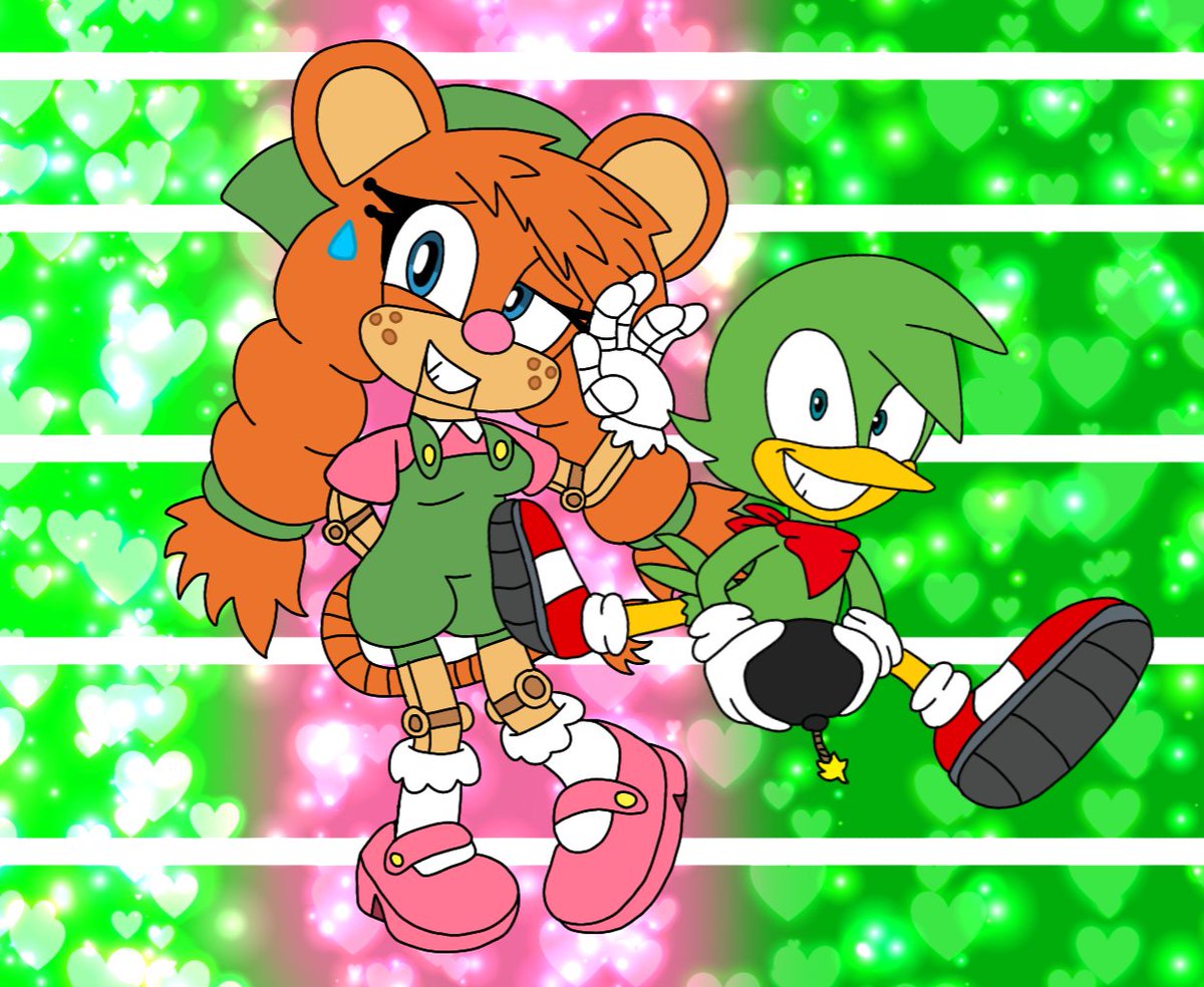 IsaahVieira2010's tweet image. Belle the Tinkerer and Bean the Dynamite a cute and perfect duo!!🫶🏻💞✨️

#sonic #bellethetinkerer #beanthedynamite #duo #fanart #drawingbyme #viral