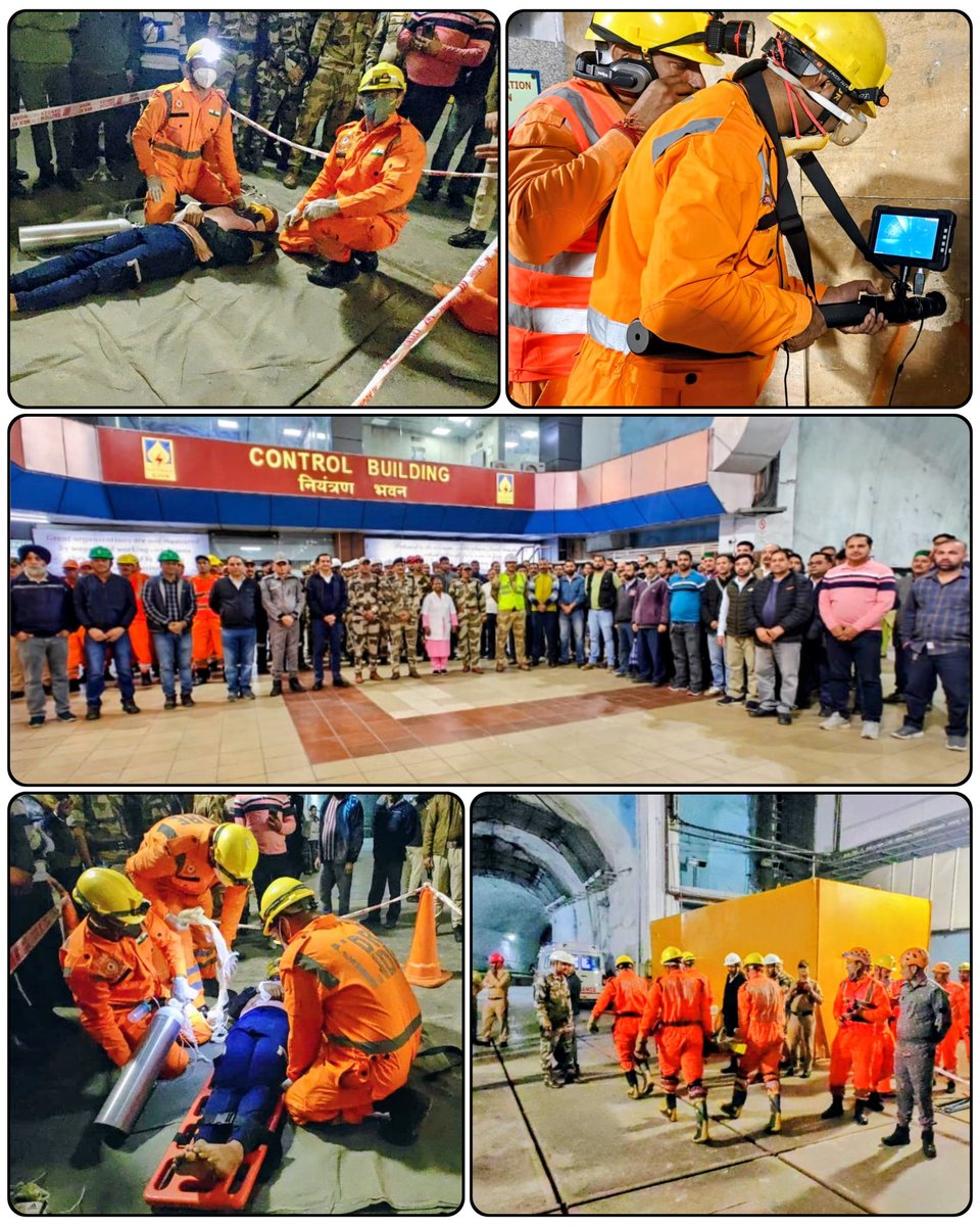 CISFNorth's tweet image. A Multi-Agency Mock Drill on Fire &amp;amp; Tunnel Collapse was conducted at CISF Unit SJVNL Jhakri with participation of multiple agencies to enhance coordination, preparedness and emergency response capabilities.

#MockDrill #EmergencyResponse #Preparedness
@CISFHQrs