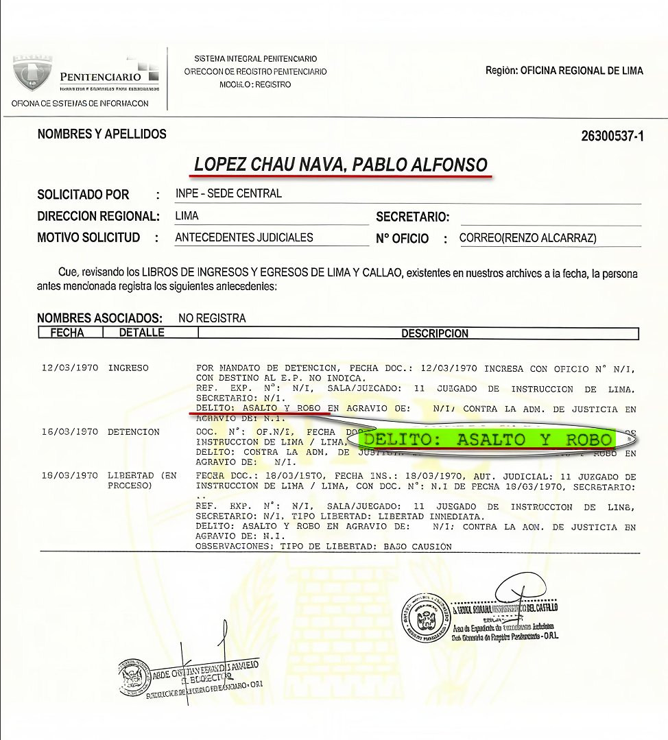 TimeW0rks's tweet image. 𝐋𝐨́𝐩𝐞𝐳 𝐂𝐡𝐚𝐮: Asaltante de bancos
𝐍𝐢𝐞𝐭𝐨 𝐌𝐨𝐧𝐭𝐞𝐬𝐢𝐧𝐨𝐬: coimero de OAS, integrante de la banda delincuencial Las Chalinas Verdes
𝐏𝐞́𝐫𝐞𝐳 𝐓𝐞𝐥𝐥𝐨: socia de las corruptas Odebrecht y OAS permitió que se lleven sus activos sin pagar la reparación civil
💩