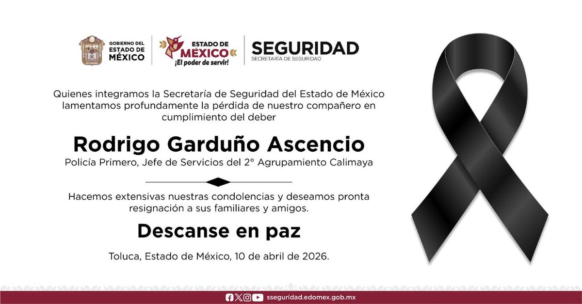 Secretaría de Seguridad del Estado de México tweet media