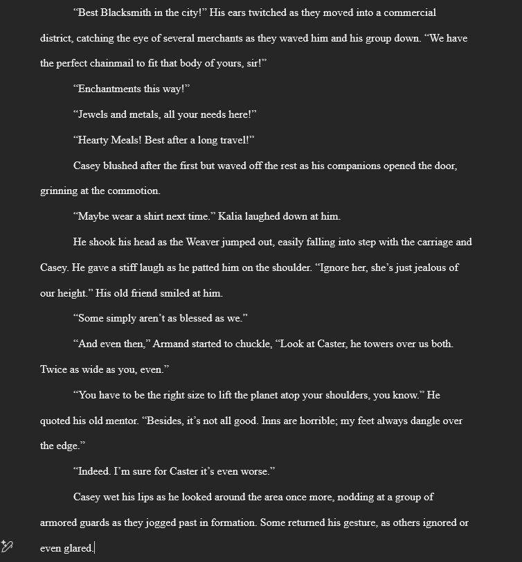 James_SDO's tweet image. #FantasyIndiesApril #writingcommunity #amediting #Fantasybooks

Alright, got a more mundane snippet today! Just a small like market visit. Or is it? The City of Kelster is in full swing right now, thanks to an upcoming tournament, and everyone wants to get in on the action!