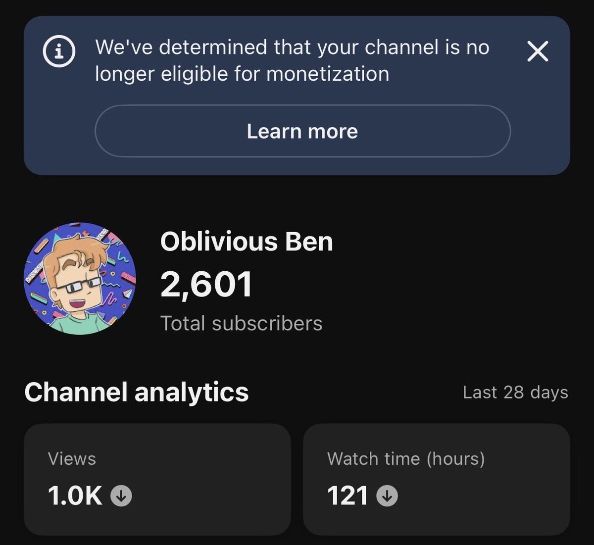 obliviousmeph11's tweet photo. @YouTube please release my channel from suspension. I’m not AI and make my own video essays. 

The algorithm doesn’t seem to like my videos but it loves to flag them as “inauthentic content.” https://t.co/f1BTiU6XqC
