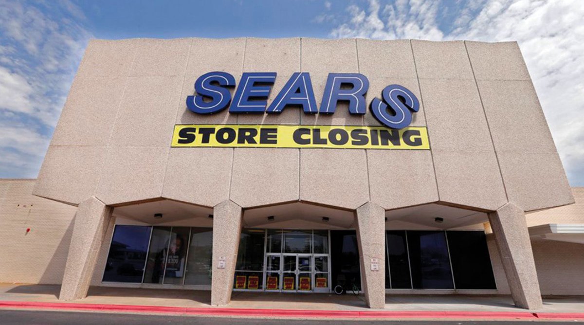 kaufmanedaniel's tweet photo. Sears was bigger than Amazon is today. 

They invented Craftsman, Kenmore, Allstate, and the Discover Card.

Then a hedge fund manager bought it, sold the real estate out from under it, collected rent on both sides, and walked away with hundreds of millions while 175,000 people lost their jobs.

Greatest heist in American business history. 🧵
https://t.co/JNIQrhTOja