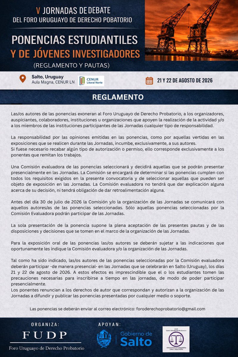 Foro Uruguayo de Derecho Probatorio tweet media
