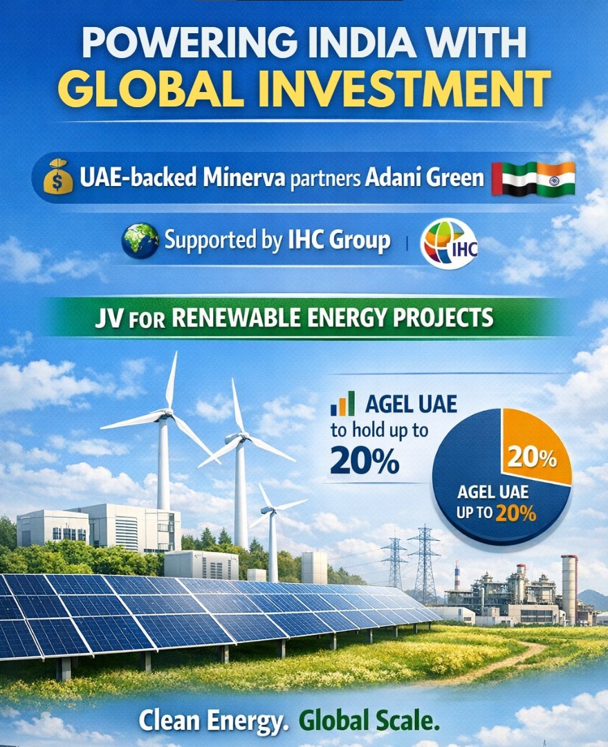 hindugj's tweet image. Adani Green Brings Global Investors into India’s RE Growth Engine

By partnering with UAE-backed Minerva... #Adani Green is channeling cross-border investments into India’s fast-growing renewable market.

A clear indicator of India’s rising investment appeal.