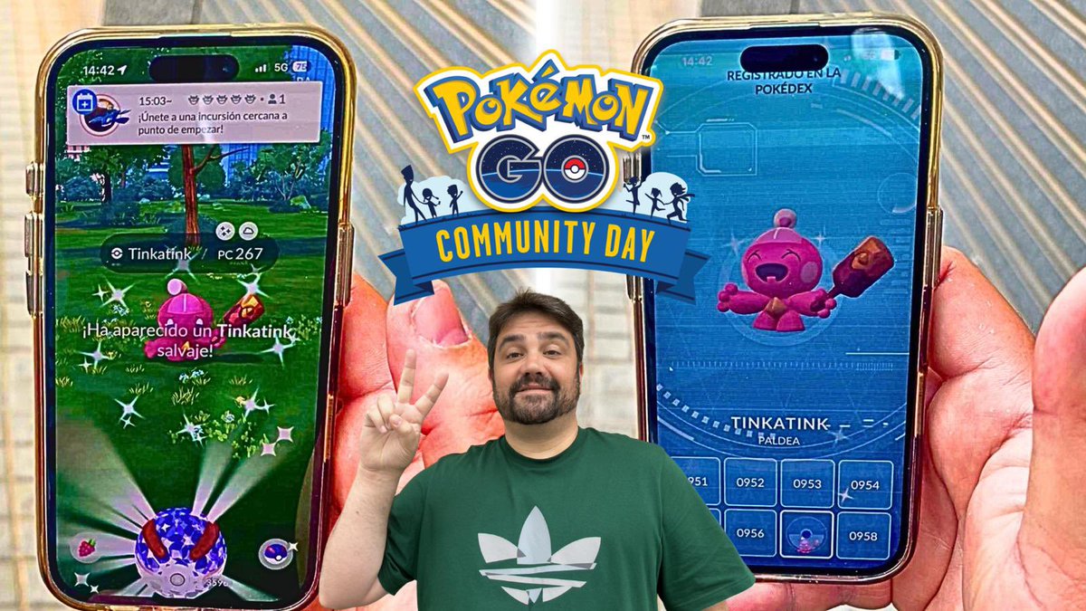 keibron's tweet image. 🔥 LOCURA de Community Day 🔥

¡TINKATINK SHINY por todas partes! ✨
Evoluciono a TINKATON 💥 y completo la investigación 📝

¿CUÁNTOS SHINY crees que salieron? 👀👇
youtu.be/p-_zdsW2adU

#PokemonGO #CommunityDay #ShinyPokemon #Tinkatink #Gaming