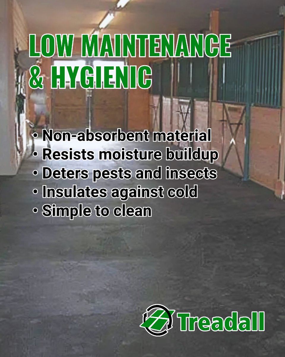 Treadall's tweet image. Say goodbye to cold feet and creepy crawlies! 🥶🚫🐛 Treadall’s recycled rubber flooring is hygienic, insulates against cold, and naturally deters pests — no fuss, no mess. 👉 Discover more at matsflooring.com.
#EcoRubber #InsulatedFlooring #CleanLiving