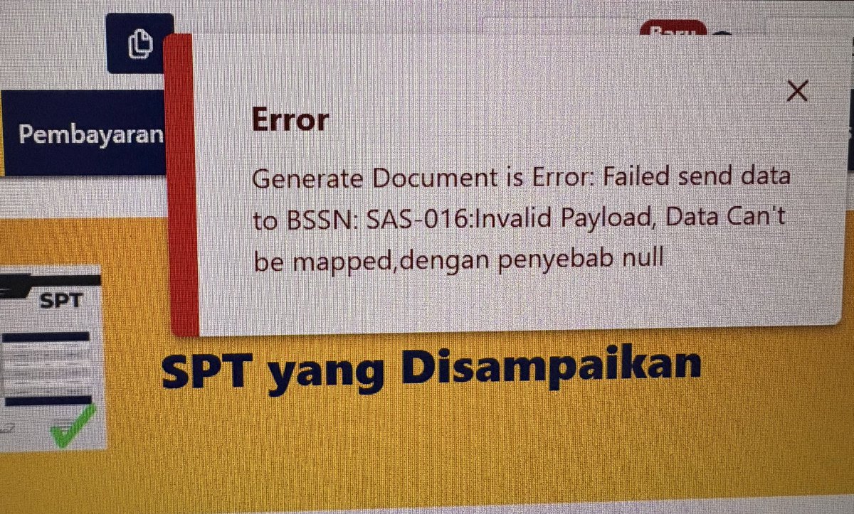 Feby_yo's tweet photo. @kring_pajak Gimana dong Min, mau download SPT Induk OP ga bisa aja, antara muncul window ini atau muter terus Coretaxnya 🤦‍♀️ https://t.co/WhGQ6ppBpk