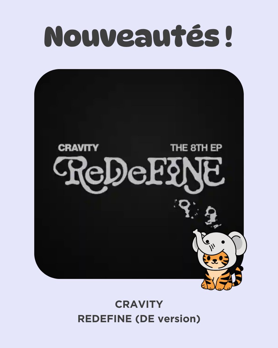 ⏳ Précommande ⏳ jusqu’au 30 avril : CRAVITY - REDEFINE

- versions standards
- version De

Pre-order until April 30

>> aikop.fr/produit/cravit…
>> aikop.fr/produit/cravit…

🌍 Delivery in Europe, DOM-TOM, Maghreb, Turkey

#cravity #kpop