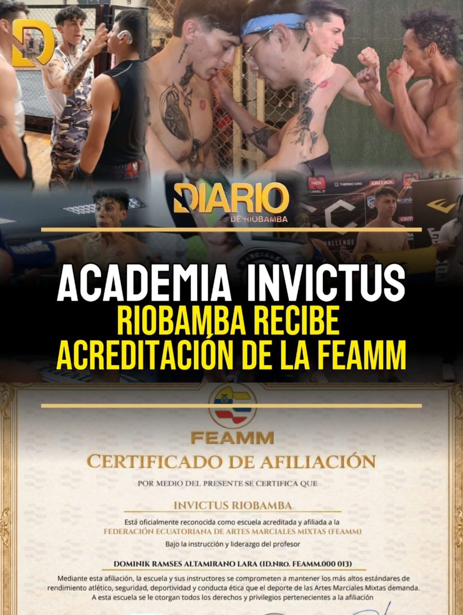 DiariodeRio's tweet photo. Las Artes Marciales Mixtas (MMA) se afianzan en Riobamba https://t.co/xlfUImKAST