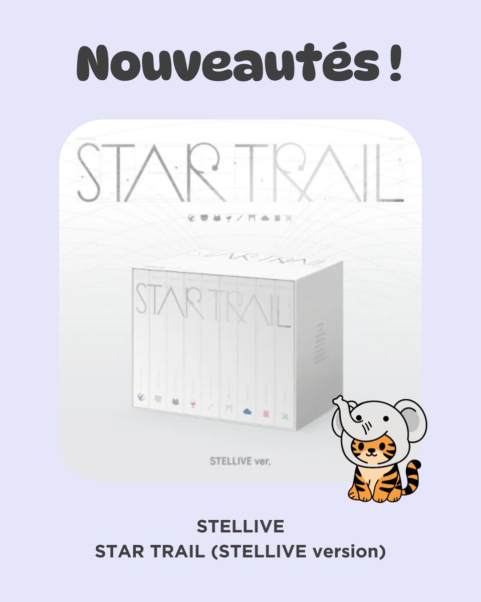 ⏳ Précommande ⏳ jusqu’au 8 mai : STELLIVE - STAR TRAIL

- versions standards membres
- version STELLIVE

Pre-order until May 8

>> aikop.fr/produit/stelli…
>> aikop.fr/produit/stelli…

🌍 Delivery in Europe, DOM-TOM, Maghreb, Turkey

#stellive #kpop