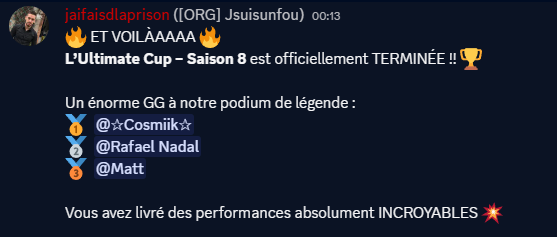 Teamwod_'s tweet photo. Premier trophées Clash Royale pour la Structure !!! 
GG @cosmiik_cr qui remporte la saison 8 de l'ultimate Cup  🎉
GG également @Danou_CR qui finis top 6 💪 

Merci @UltimateCupFR pour l'organisation du tournoi 🙏
#WODWIN https://t.co/linhJgufhZ
