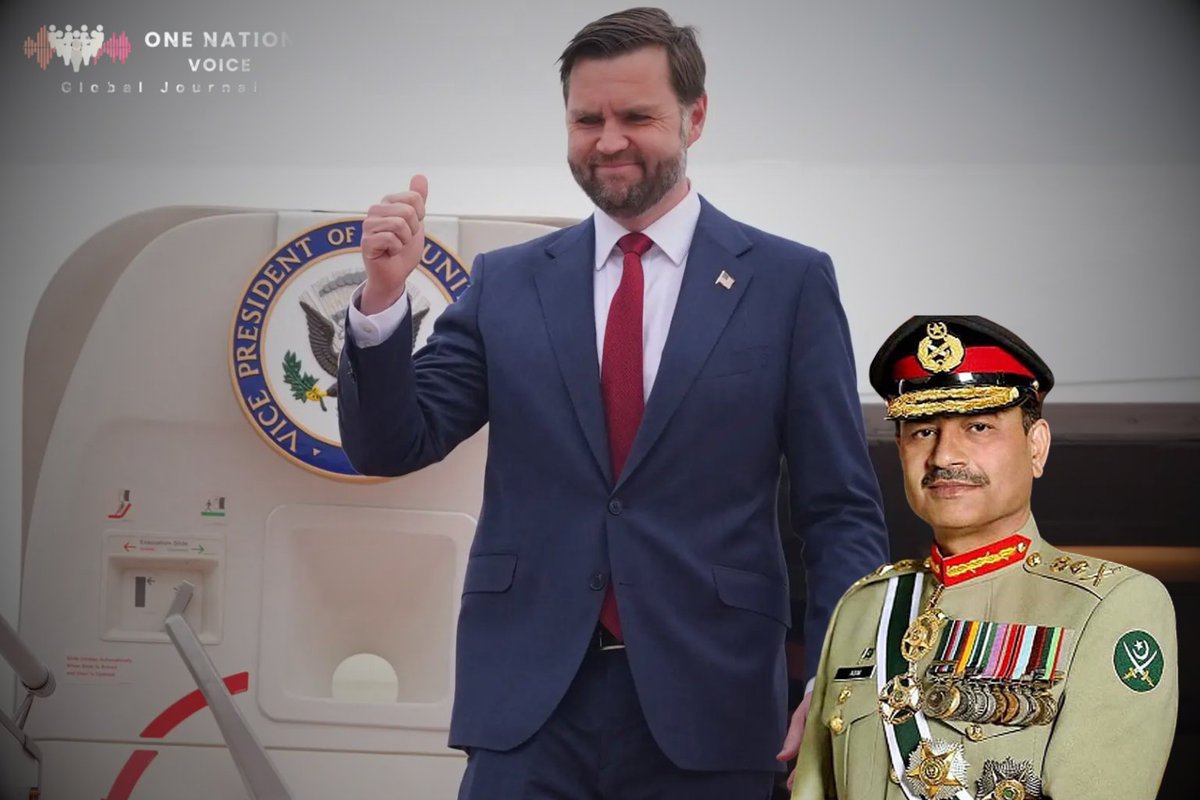 OneNationVoicee's tweet photo. 🇵🇰 Big diplomatic moment in Islamabad 🇺🇸

Field Marshal Syed Asim Munir received US VP JD Vance and delegation on their visit to Pakistan.

A strong message of peace, cooperation, and regional stability 🤝✨

Pakistan continues to step forward for dialogue and harmony.

@JDVance @OfficialDGISPR @JDVance @WhiteHouse @ForeignOfficePk @StateDept

#PakistanForPeace #IslamabadTalks #AsimMunir #JDVance #RegionalStability #PakistanZindabad #PeaceInitiative