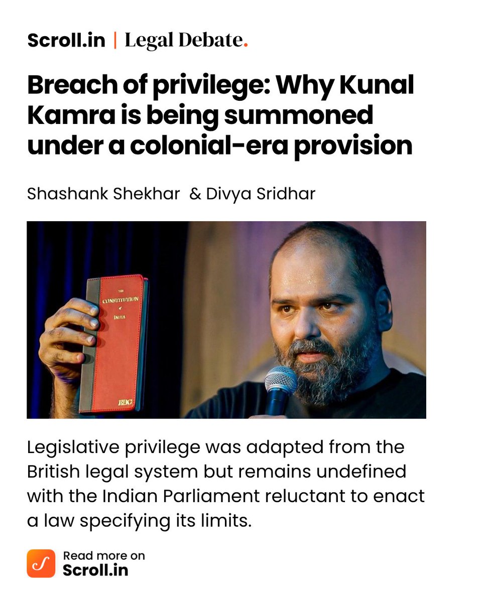 In a constitutional republic, no power should remain undefined for decades. India’s Parliament and state legislatures should safeguard their dignity by enacting provisions that reflect the values of the Constitution.

scroll.in/article/109191…

By Shashank Shekhar &amp; Divya Sridhar
