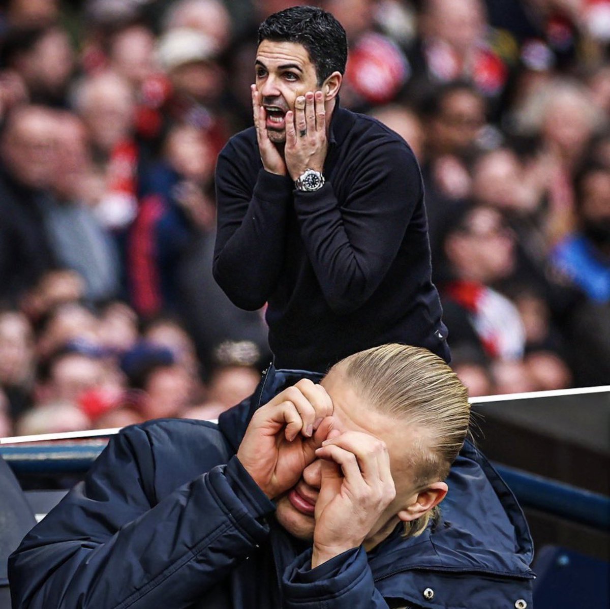 ammandev's tweet photo. If they bottle it again, not a single Arsenal fan can ever speak ever again.

About anything.

EVER. 🤫 https://t.co/us959wVJtG