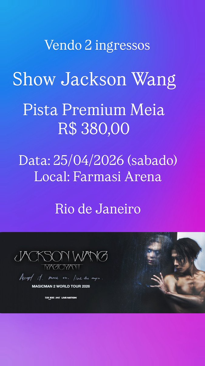 MadisonGislayne's tweet photo. #jacksonwangrio
#ingressosjacksonwang #vendeingressosjakson
#jacksonwang https://t.co/joPJ3fNqgV