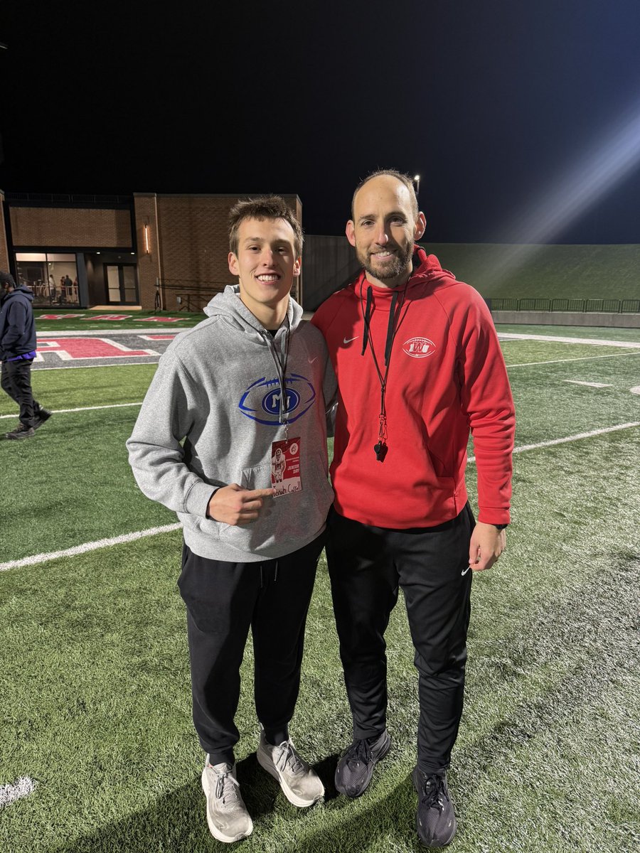 JonahCarroll_20's tweet photo. Had a great time at @IndWesleyan_FB Jr Day! Thank you for inviting me! @drewengels @coach_orris @Coach_Rode @MJFOOTBALL1920 @MJBlueDevils @AL6AFootball @PrepRedzoneAL @aldotcomPreps @AL_Recruiting @HallTechSports1 https://t.co/NFEHyRp1u4