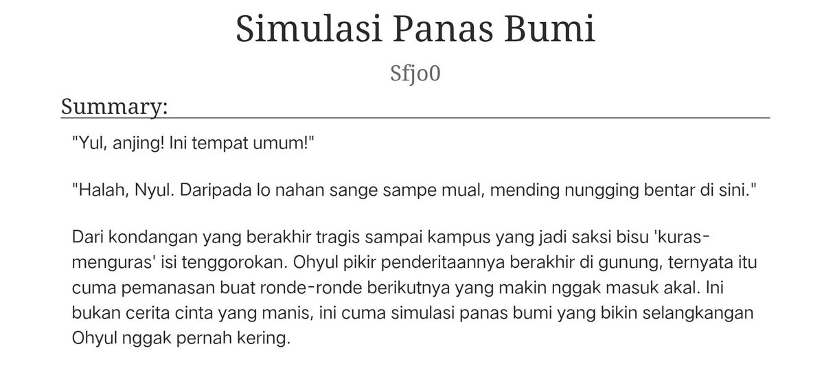 bynarina's tweet photo. ryulyul ryunyul au

Siapa yang butuh film horor kalau yang di sebelah jauh lebih 'menegangkan' daripada hantu di layar?

On Going (3/10). Update Weekly.
https://t.co/KVclpblA5L https://t.co/CMWz72iRkL