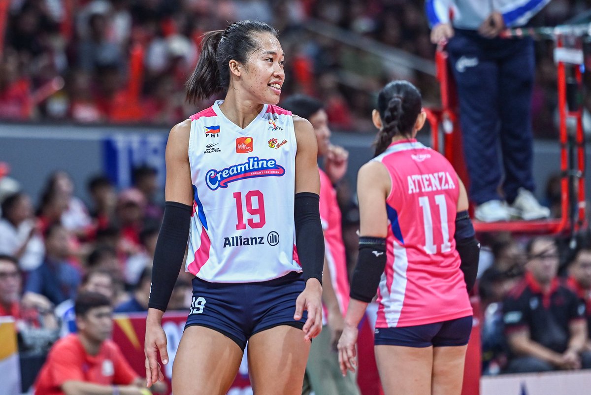 chiamorado's tweet image. LOSING STREAK SNAPPED. VICTORY SECURED!!!🔥

player of the game:
🍦 #19 PONS, Bernadeth
28 BIG POINTS
21 attacks 
4 blks
2 aces

finally, creamline ends its losing streak against pldt!! congratulations!!!🥹🩷

#PVL2026