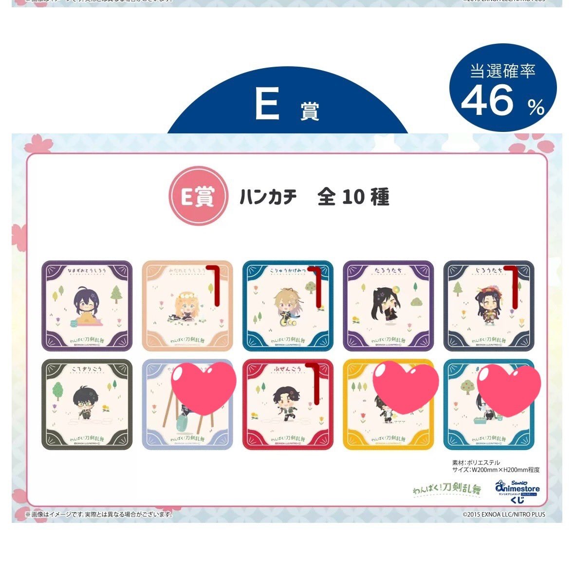 【交換】わんぱく！刀剣乱舞　サンリオアニメストアくじ　DMMスクラッチ
譲→画像参照　鯰尾、乱、小竜、太郎、次郎、豊前、桑名
求→A賞(複数提供可)、画像🩷 篭手切、長義(優先)、桑名、松井
基本同賞同士。2サイトで買ったもの混在してます。DE賞はお譲り可(交換優先)。福岡手渡し可。