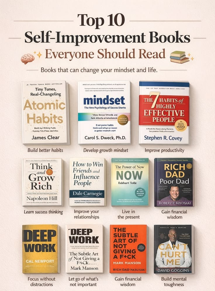 ThinkerSilentH's tweet image. Top 10 Self-Improvement books
