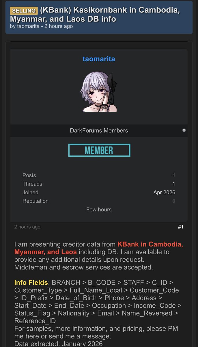 Dark Web Intelligence tweet media