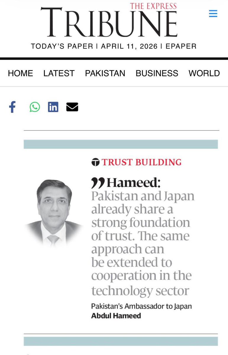 Pakistan Embassy Japan tweet media