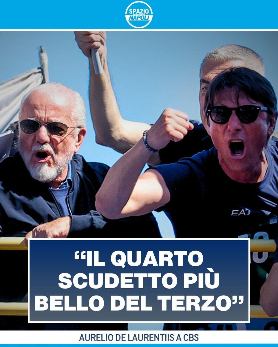 Spazio_Napoli's tweet image. Aurelio De Laurentiis non ha dubbi: al terzo Scudetto arrivato nel 2023 ha preferito il quarto arrivato nel 2025 🏆

E voi? Quale avete preferito? 👇

#sscnapoli #delaurentiis #scudetto