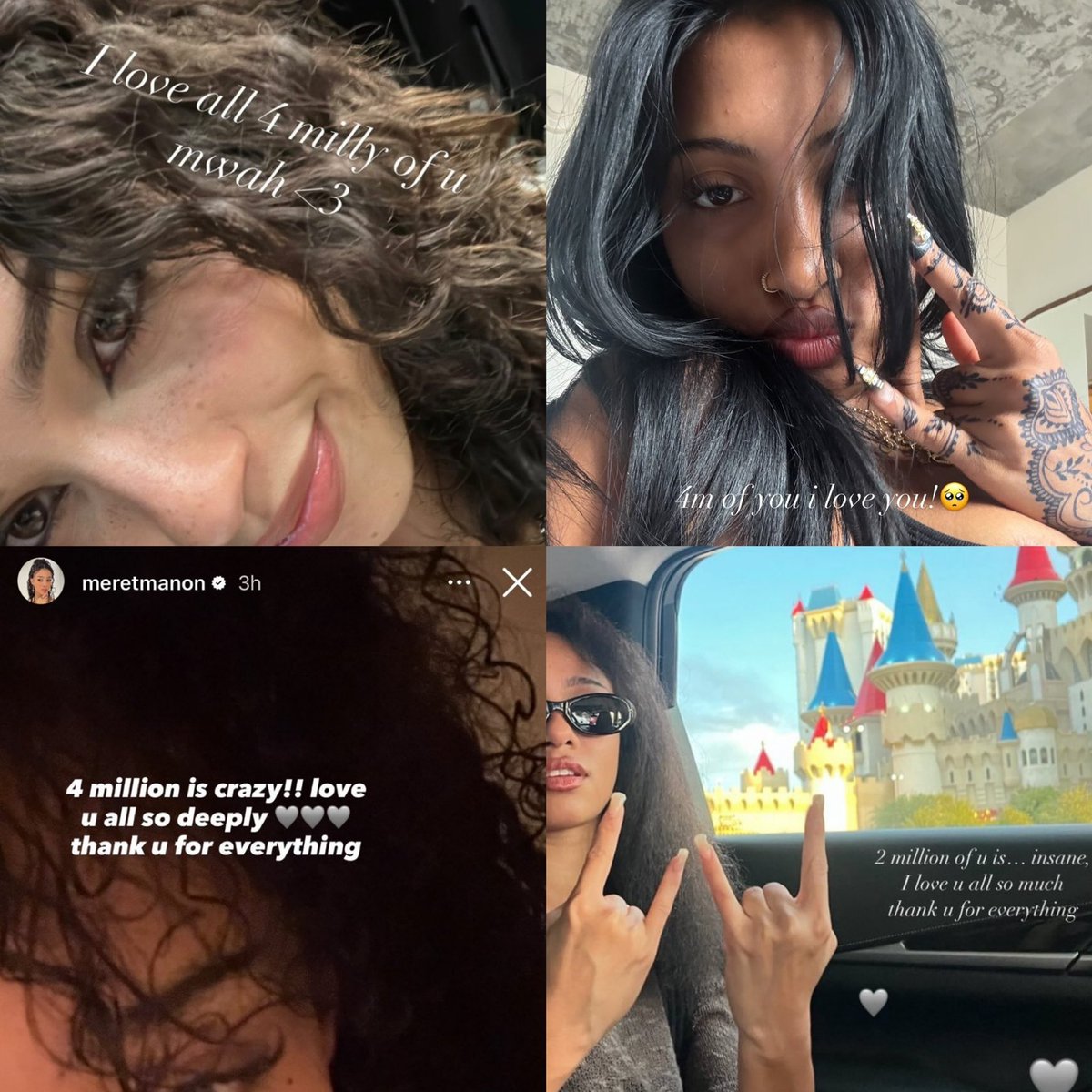 those weirdo eyekons trying to say manon was being shady for thanking fans for reaching 6 million followers on instagram when she’s been doing it for years even lara and dani does it too yall are scrambling to find an excuse to be shady towards her it’s pathetic